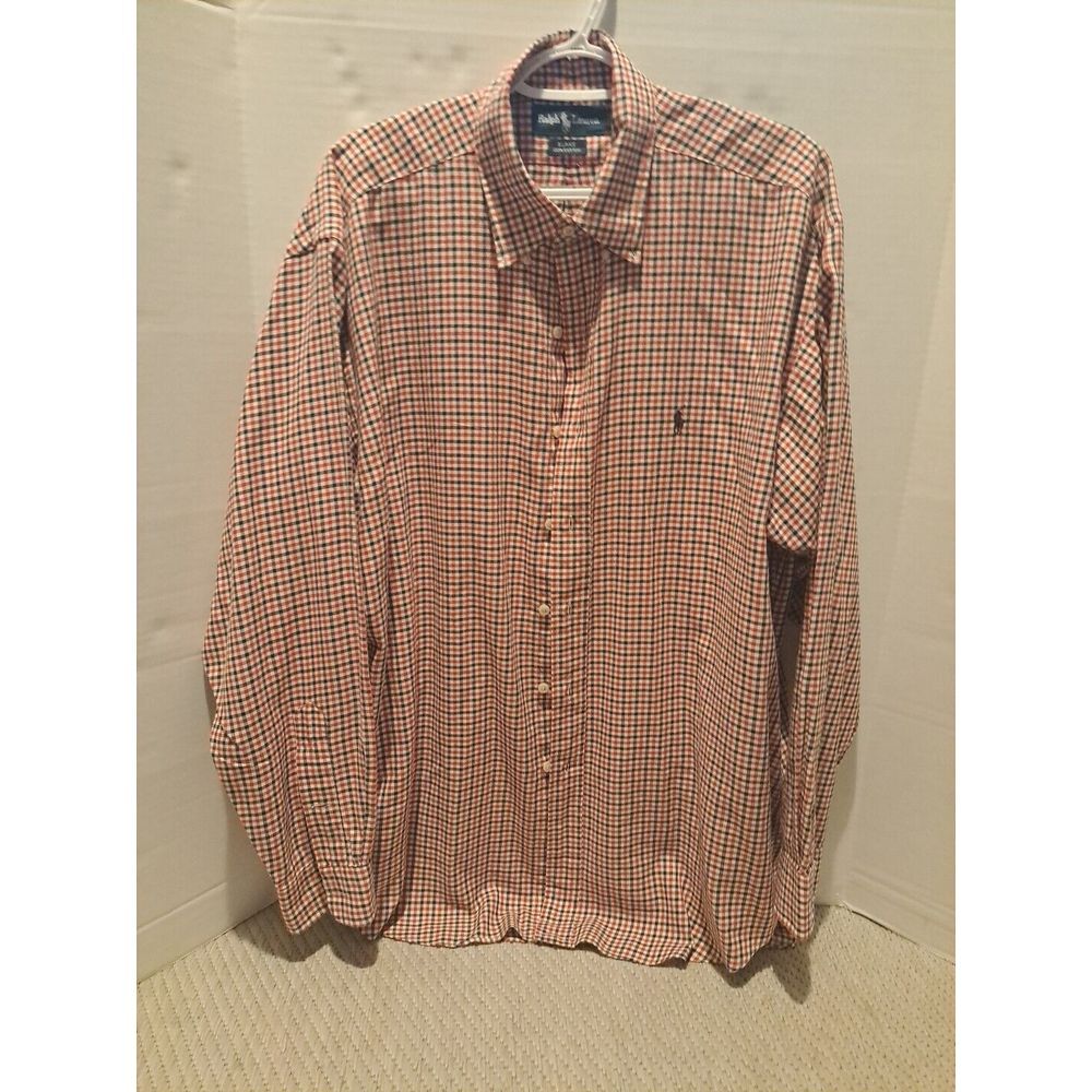 Ralph Lauren Blake Red Plaid Long Sleeve‎ Button Down Dress Shirt Large